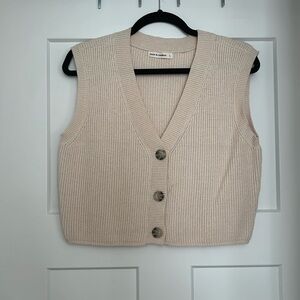 Button Front Sweater Vest